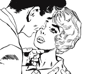 Portrait of a couple of lovers