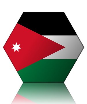 jordanie drapeau hexagone jordan flag