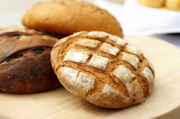 Different sort of  bread loaf