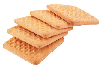 simple biscuits isolated on white