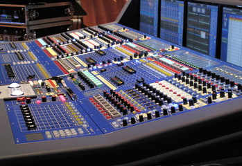 console de mixage.