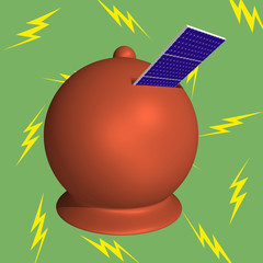 Moneybox solar panels lightning