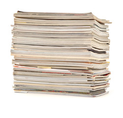 pile of colorful magazines