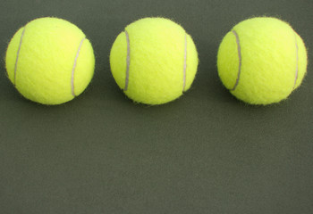 Three tennis ball