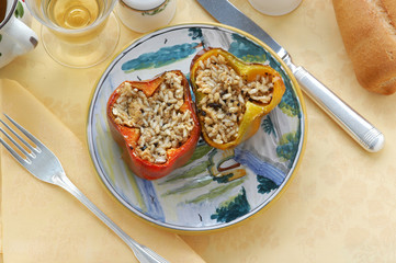 Peperoni ripieni di riso - Contorni Emilia Romagna