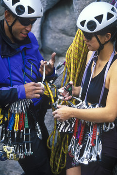 Team of rock climbers.