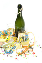 sekt mit Silvester dekokoration