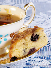 Blueberry Scone with Tea