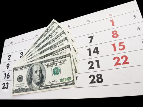 Calendar and dollars