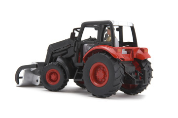 tractor on white closeup