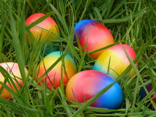 Bunte Ostereier.