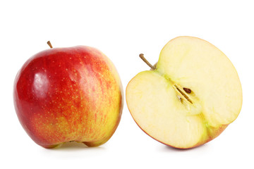 fresh red apple with slice