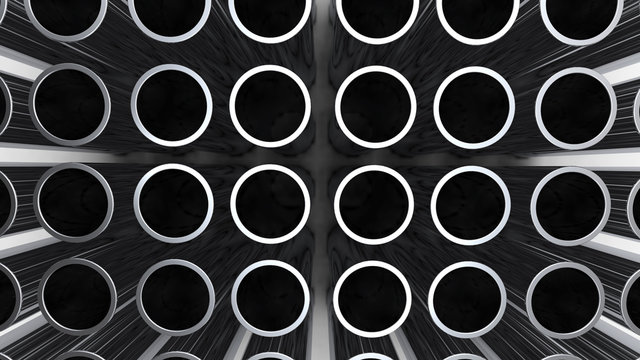 stack of plastic pipe