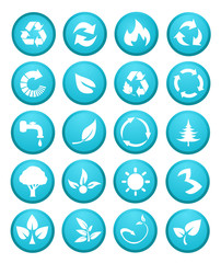 Vector environmental icons and design elements