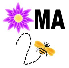 illustrated sign of oma to be on white