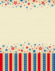 Fototapeta premium wooden usa background with stars