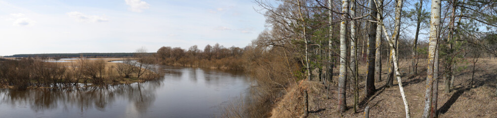 Fototapeta na wymiar The panorama of river.