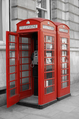 Red Telephone Booths in London