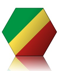 congo brazzaville drapeau hexagone congo flag