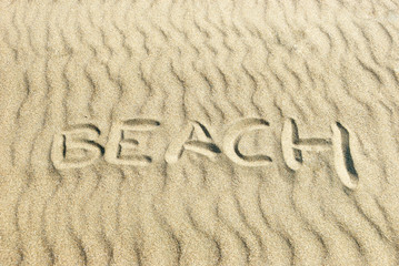 Beach Written in Sand