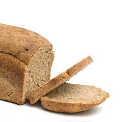 Sliced bread isolated on white background