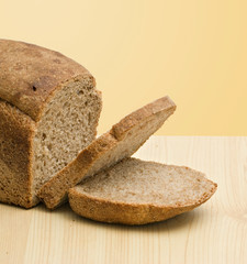Sliced bread isolated on white background