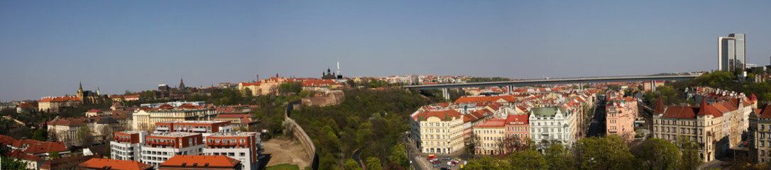 Fototapeta na wymiar Prague from Vysehrad Hill
