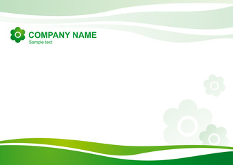 Abstract floral corporate design template in vector
