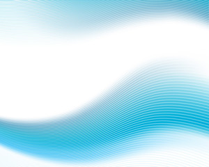 Obraz premium Blue gradient waves with wireframe overlaid lines