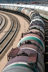 The tank with oil and fuel