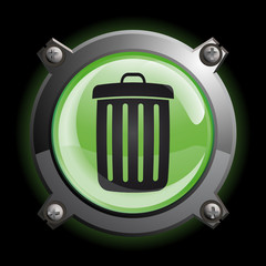 bouton poubelle