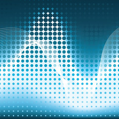 vector abstract background with blue waves and patterns