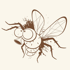 fliege insekt vintage