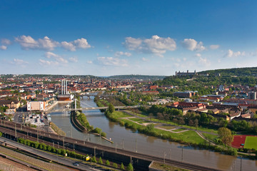 Panorama von Würzburg vom Schloss Stein aus gesehen