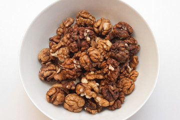 Nuts on white