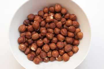 Nuts on white