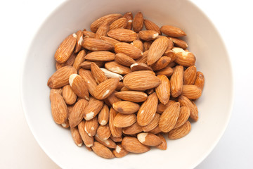 Nuts on white