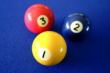 Three pool balls