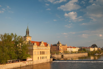 Naklejka premium Prague. Vltava river