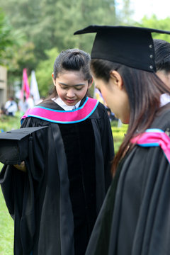 Gorgeous Asian university graduates.