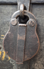 Lock of a collecting trunk for donations or alms in church