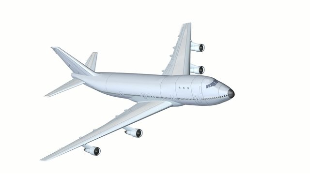 Plane Animation loop hd1080 white background