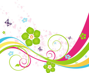 Floral wave background