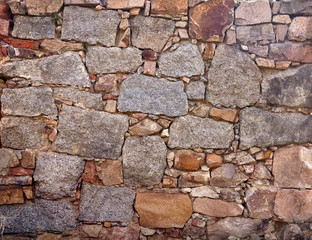 Real wall made of stones