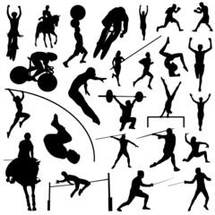 olympic sport silhouettes