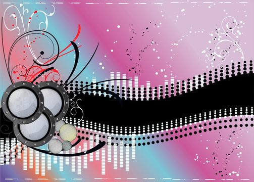 abstract Music disco background