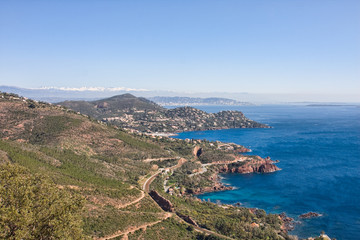 Panorama over the Meditaraneean Sea.