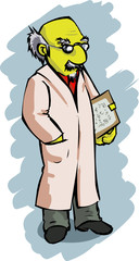 cartoon scientist