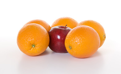 Apple Hemmed in by Oranges