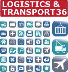 logistics and transports 36  buttons
